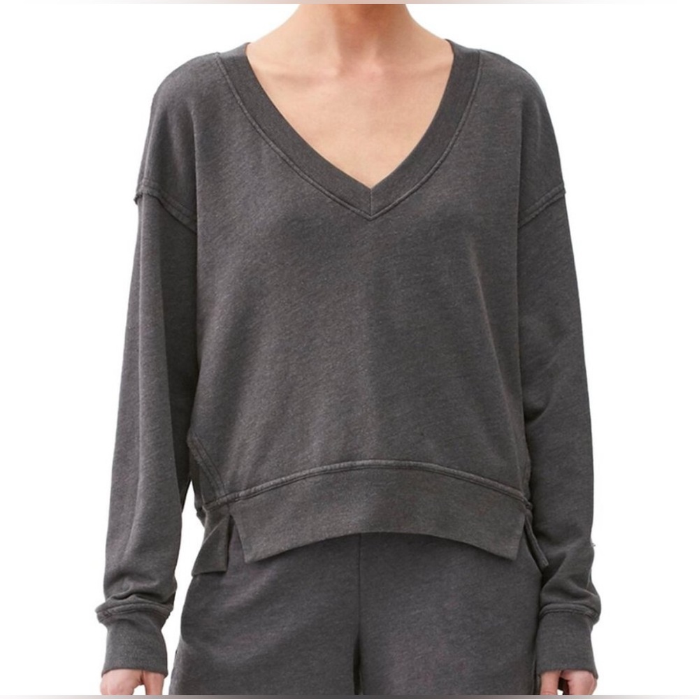 Michael Stars Heather Gray V-Neck Top